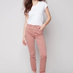 Charlie B Denim Triple Frayed Hem Women’s Jeans in Nougat Size 10